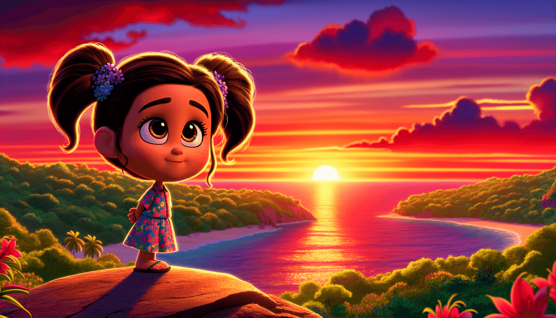 Sunset on the island
